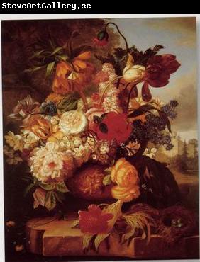 unknow artist Floral, beautiful classical still life of flowers.104